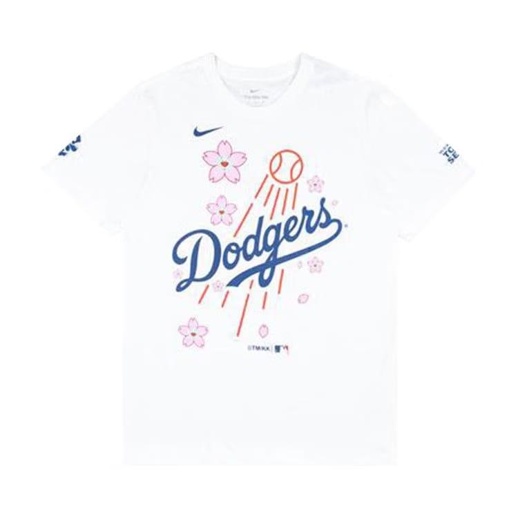 Nike x Takashi Murakami x MLB World Tour Tokyo Series 2025 Dodgers Short-Sleeve Tee White