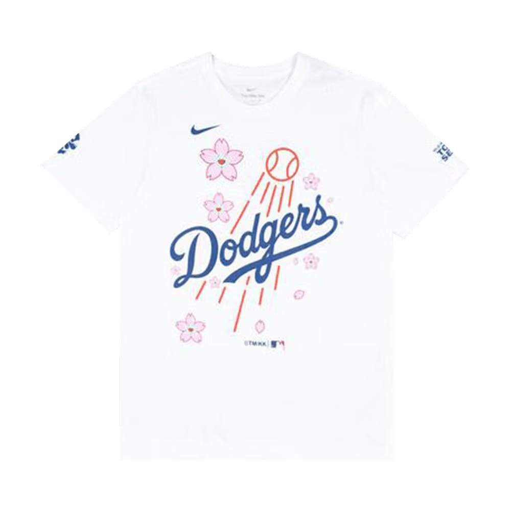Nike x Takashi Murakami x MLB World Tour Tokyo Series 2025 Dodgers Short-Sleeve Tee White