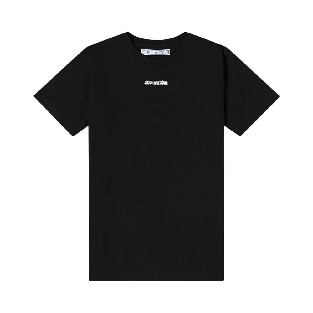 Off-White Marker Shorts-Sleeve Slim T-Shirt Black/Blue
