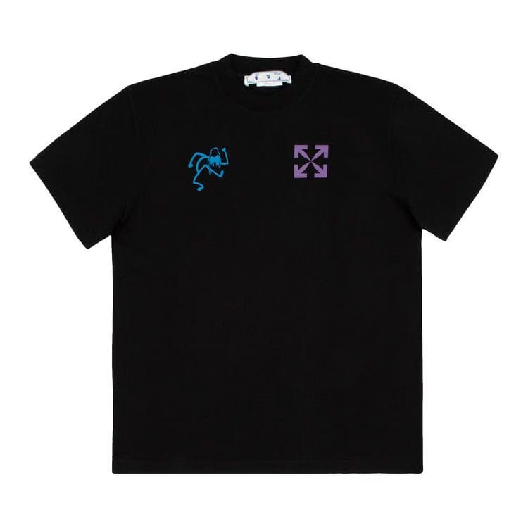 Off-White 90s Liquid Over Shorts-Sleeve T-Shirt Black/Blue
