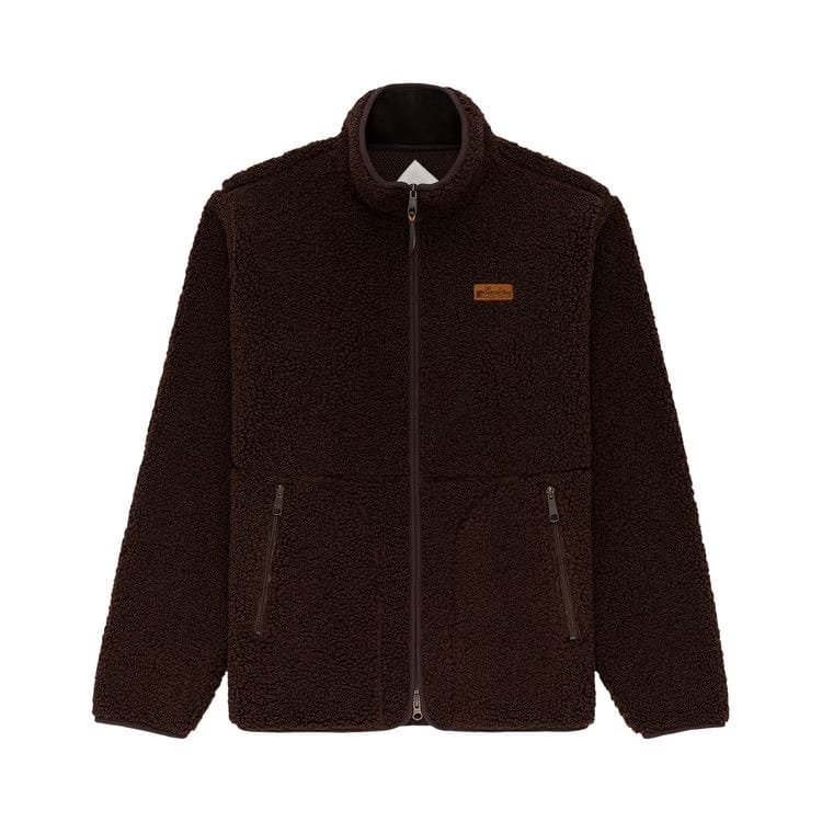 Aimé Leon Dore Full-Zip Deep Pile Fleece Jacket Hot Fudge