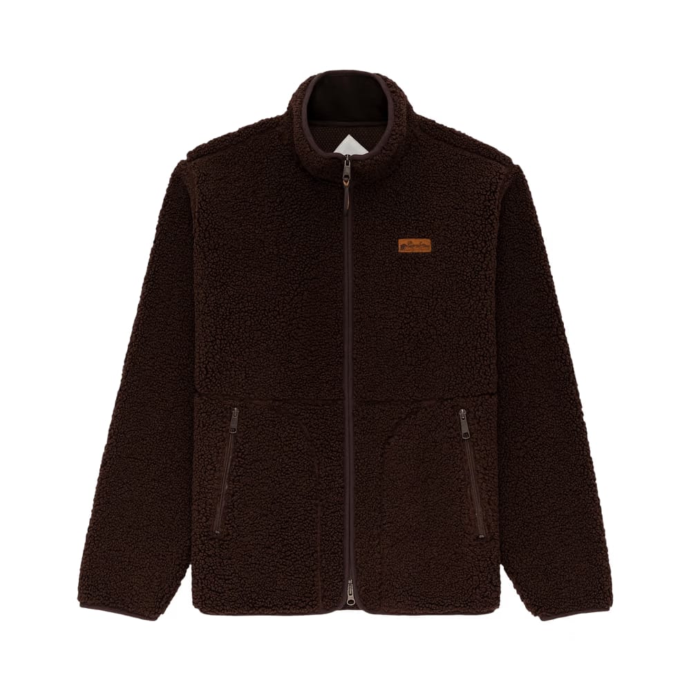 Aimé Leon Dore Full-Zip Deep Pile Fleece Jacket Hot Fudge