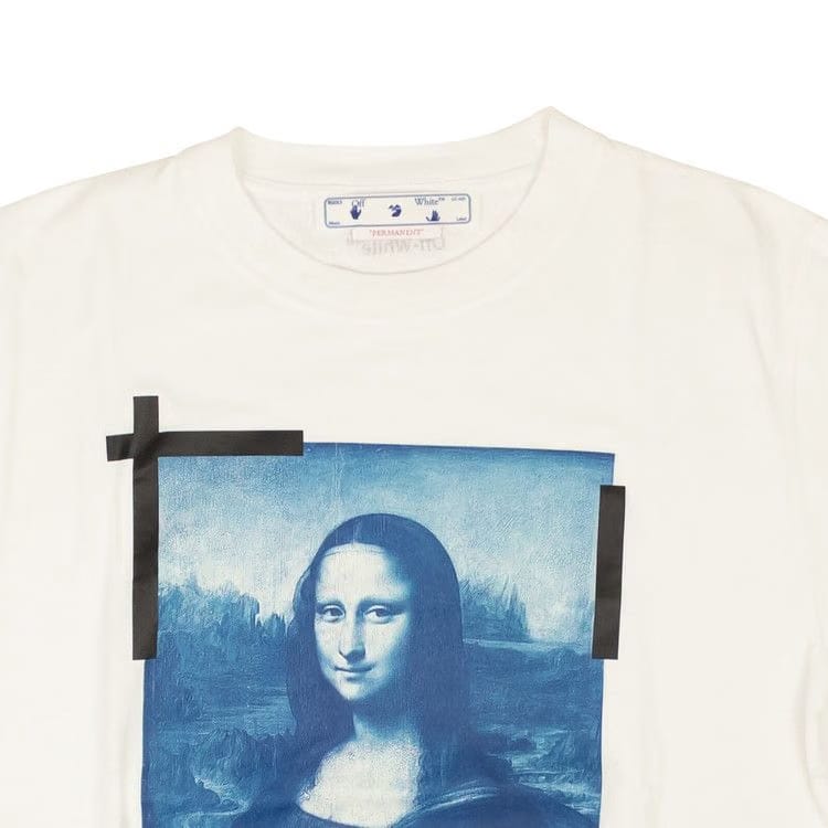 Off-White Monalisa Slim Shorts-Sleeve T-Shirt White/Blue