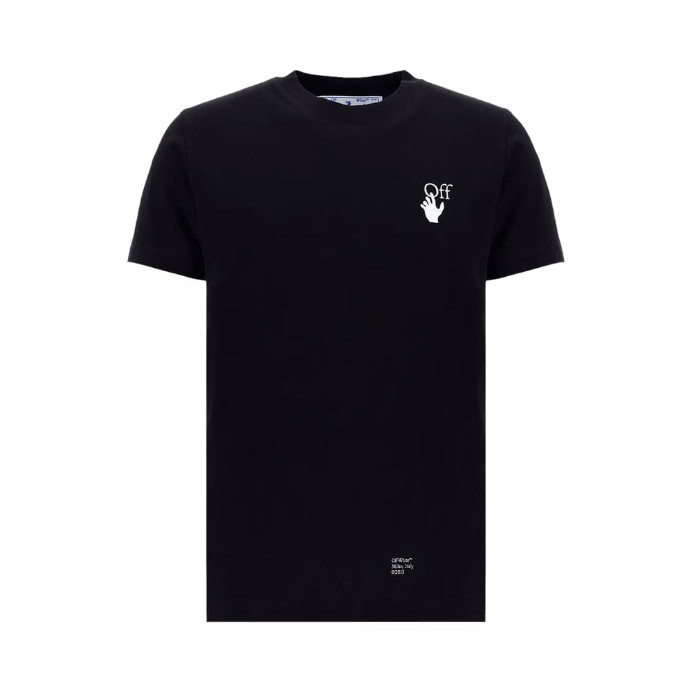 Off-White Caravaggio Arrow Shorts-Sleeve Slim T-Shirt Black/White