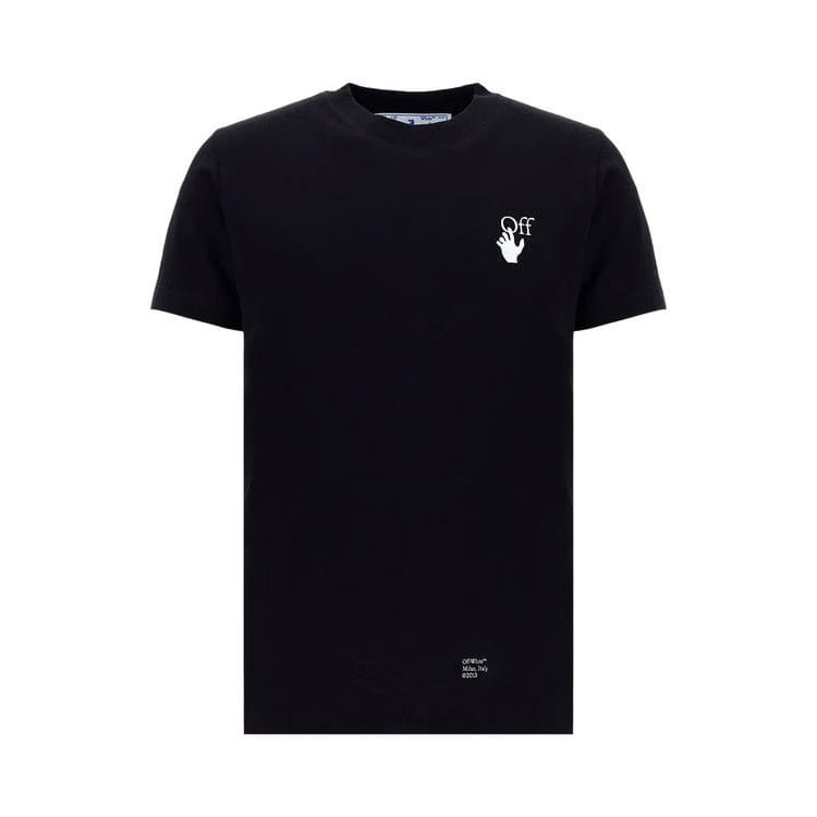 Off-White Caravaggio Arrow Shorts-Sleeve Slim T-Shirt Black/White