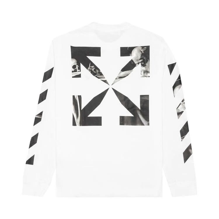 Off-White Caravaggio Arrow Long-Sleeve Skate T-Shirt White/Black