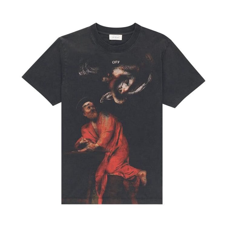 Off-White Saint Matthew Slim Shorts-Sleeve T-Shirt Black/Multicolor