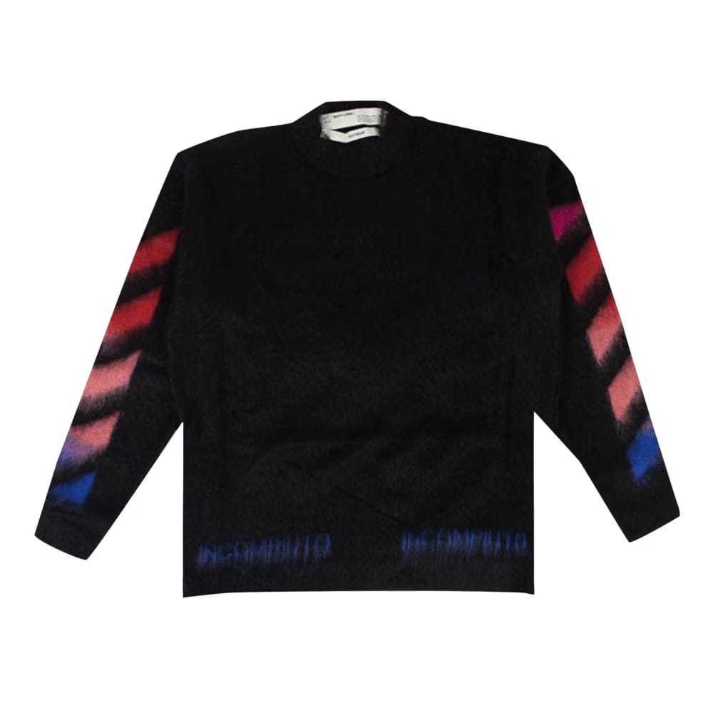 Off-White Diag Brushed Knitwear Black