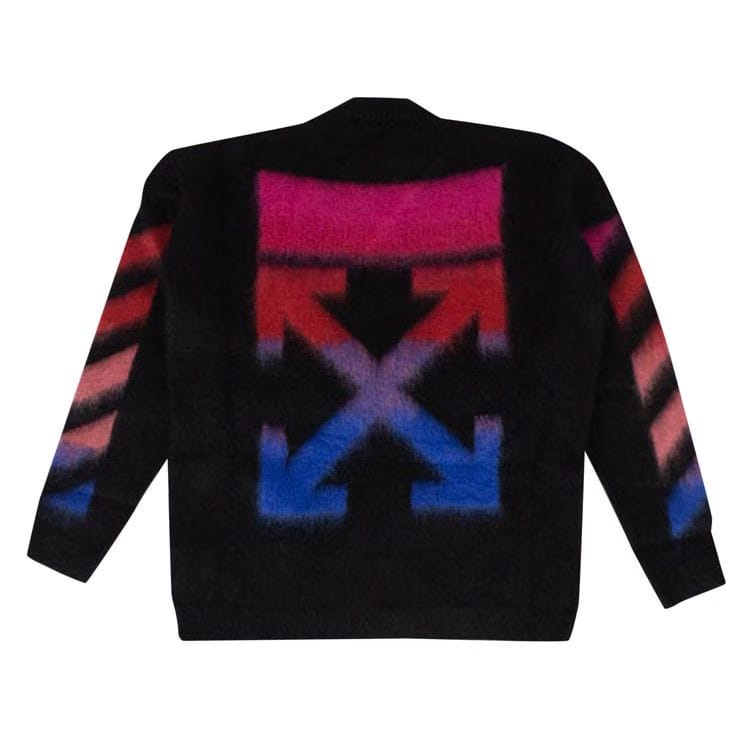 Off-White Diag Brushed Knitwear Black