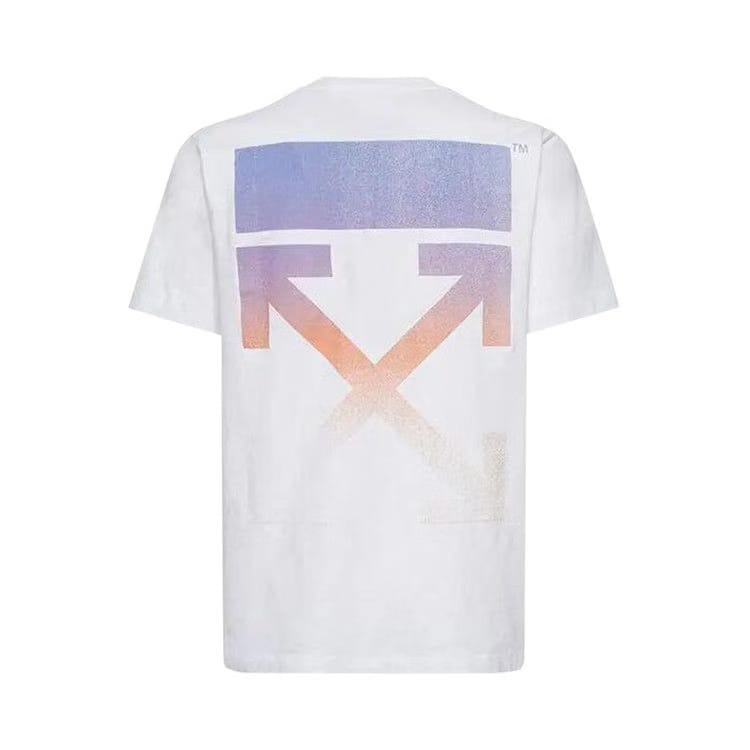 Off-White Degrade Arrow Shorts-Sleeve Slim T-Shirt Black/Multicolor