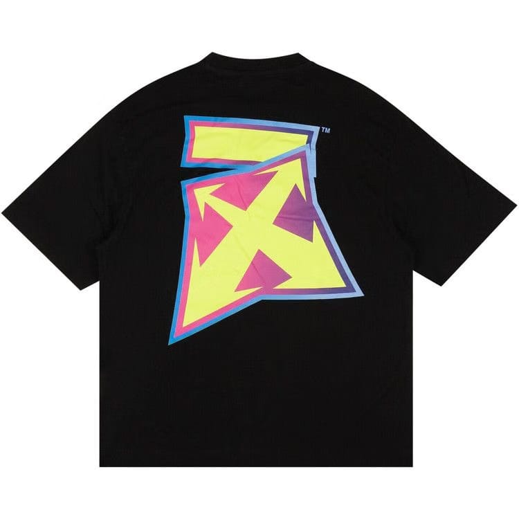 Off-White Degrade Thunder Over Skate Shorts-Sleeve T-Shirt Black/Green