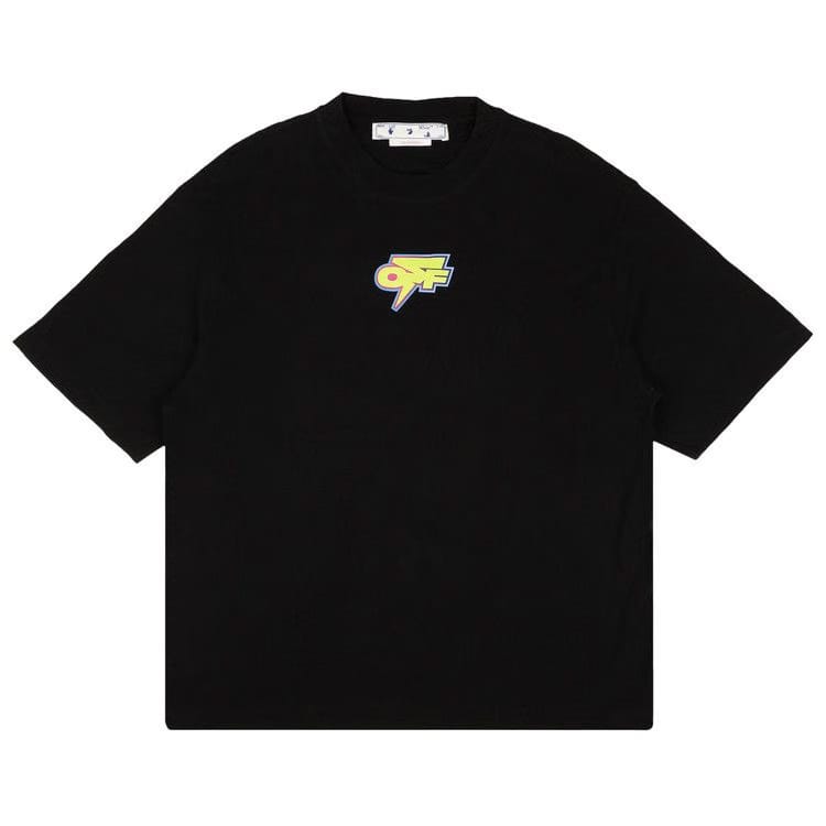 Off-White Degrade Thunder Over Skate Shorts-Sleeve T-Shirt Black/Green