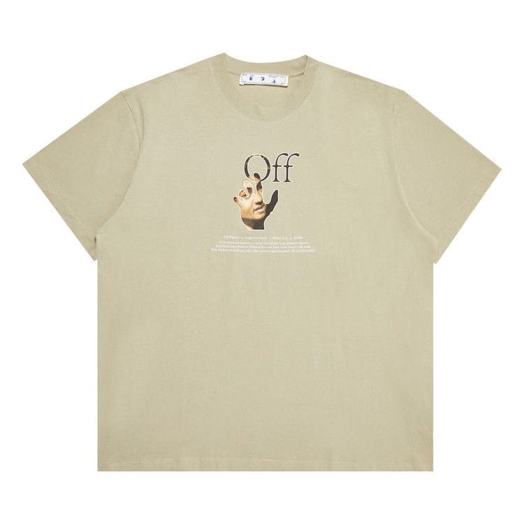 Off-White Carav Hand Shorts-Sleeve Over T-Shirt Abbey Stone