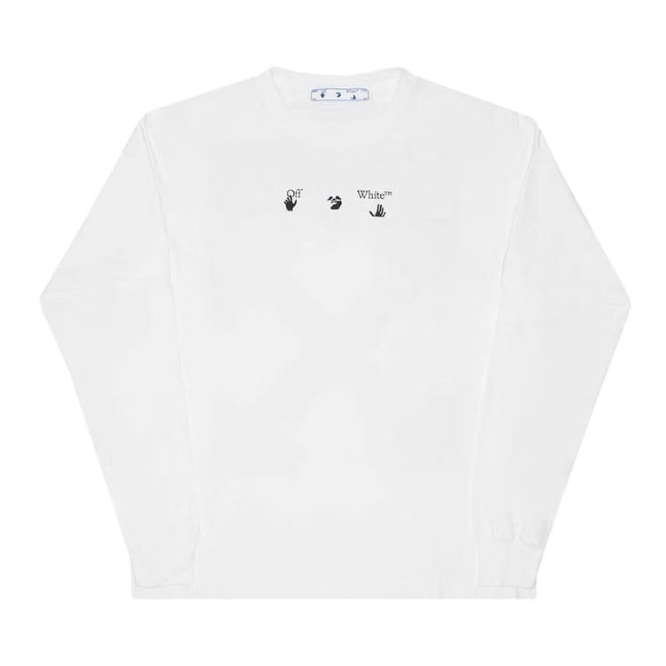 Off-White Blue Marker Double Sleeve T-Shirt White/Blue