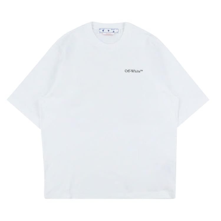 Off-White Caravaggio Crownin Skate Shorts-Sleeve T-Shirt White/Black
