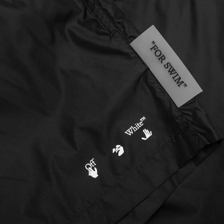 Off-White Logo Swimshorts Black/White