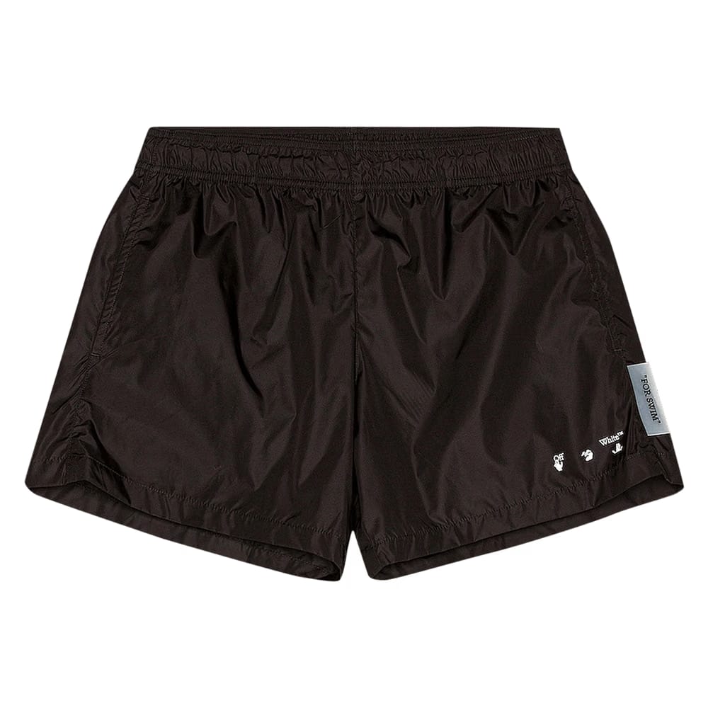 Off-White Logo Swimshorts Black/White