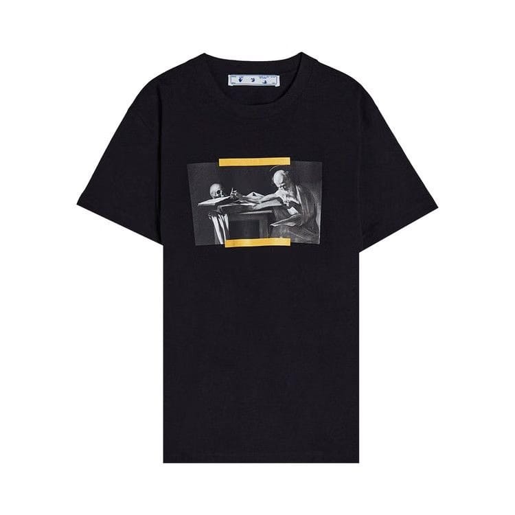 Off-White Caravaggio Painting Shorts-Sleeve Slim T-Shirt Black/Multicolor