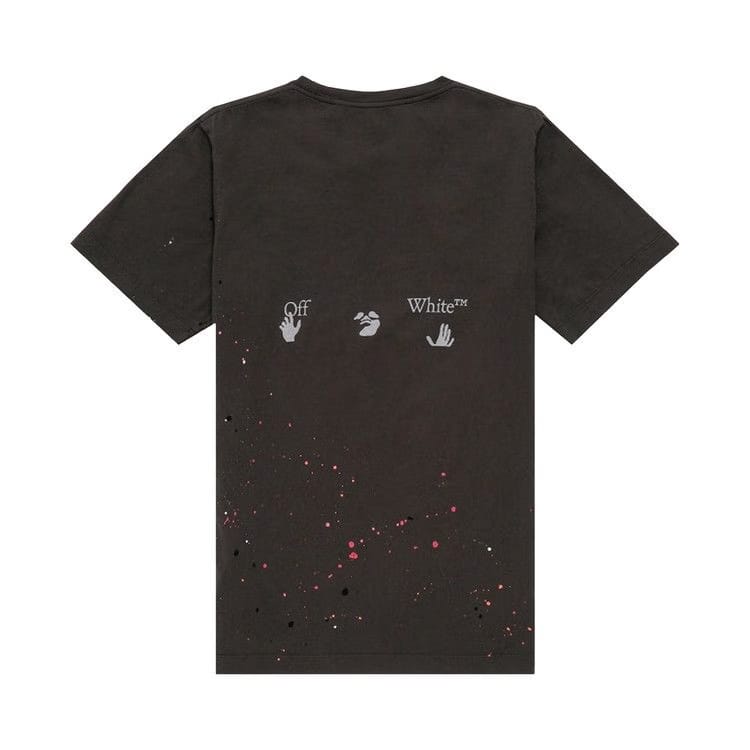 Off-White Vintage Paint Splatter Shorts-Sleeve T-Shirt Magnet White