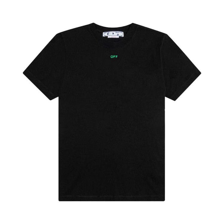 Off-White Alien Mush Over Skate Shorts-Sleeve T-Shirt Black/Green