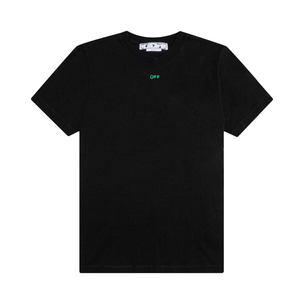 Off-White Alien Mush Over Skate Shorts-Sleeve T-Shirt Black/Green