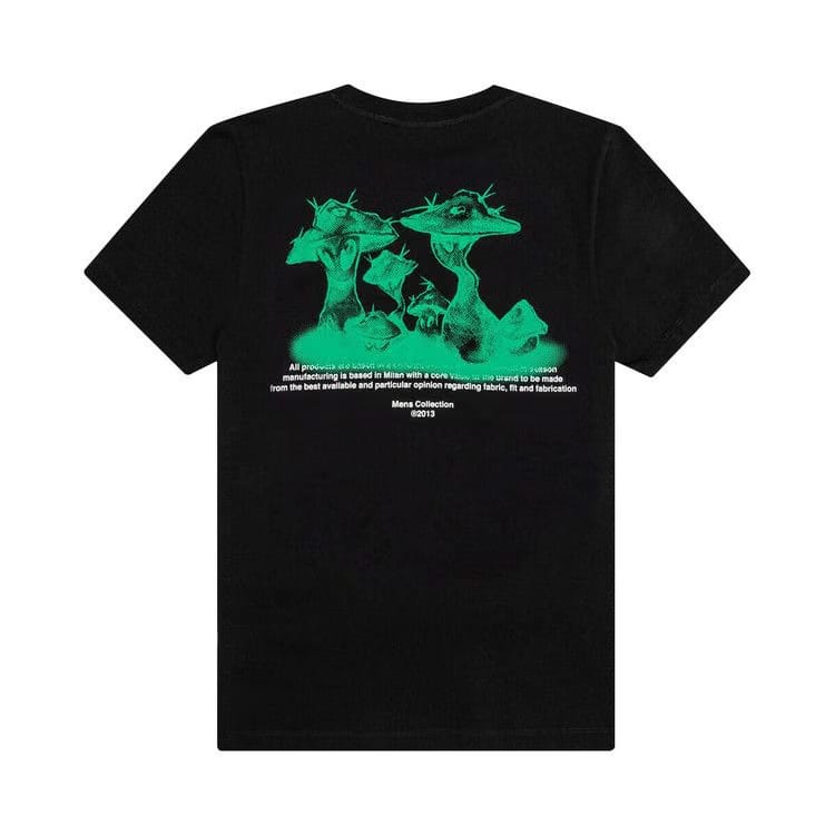 Off-White Alien Mush Over Skate Shorts-Sleeve T-Shirt Black/Green