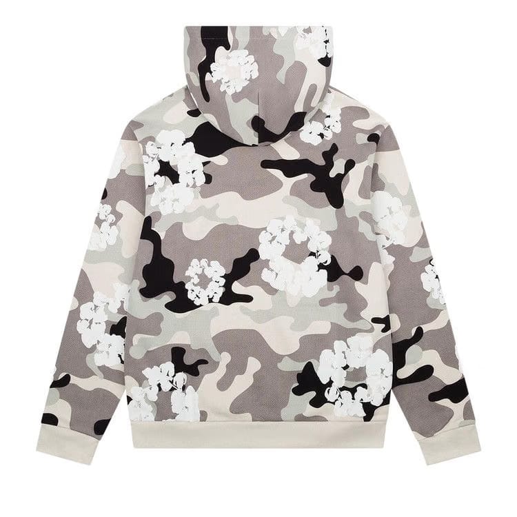 Denim Tears Wreath Zip Hoodie White Camo
