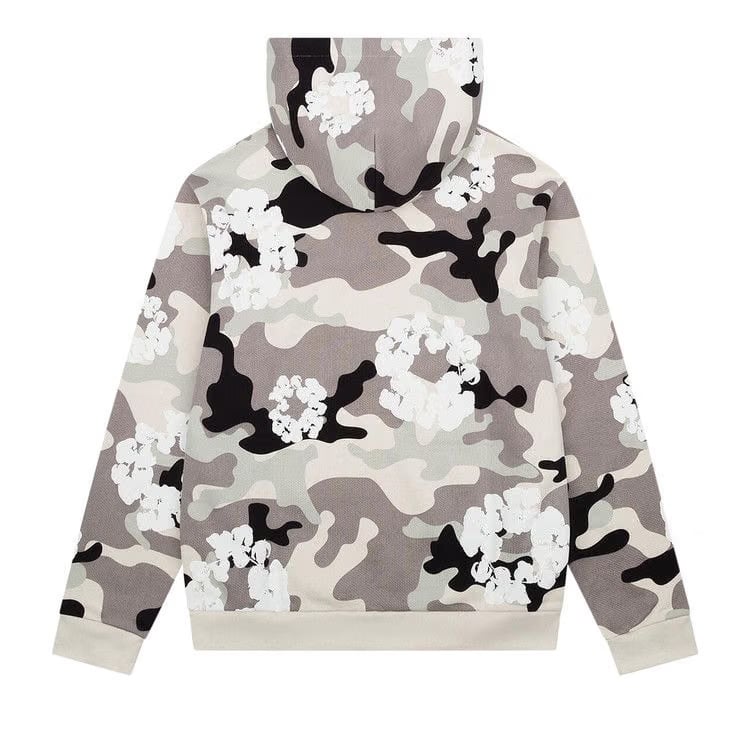 Denim Tears Wreath Zip Hoodie White Camo