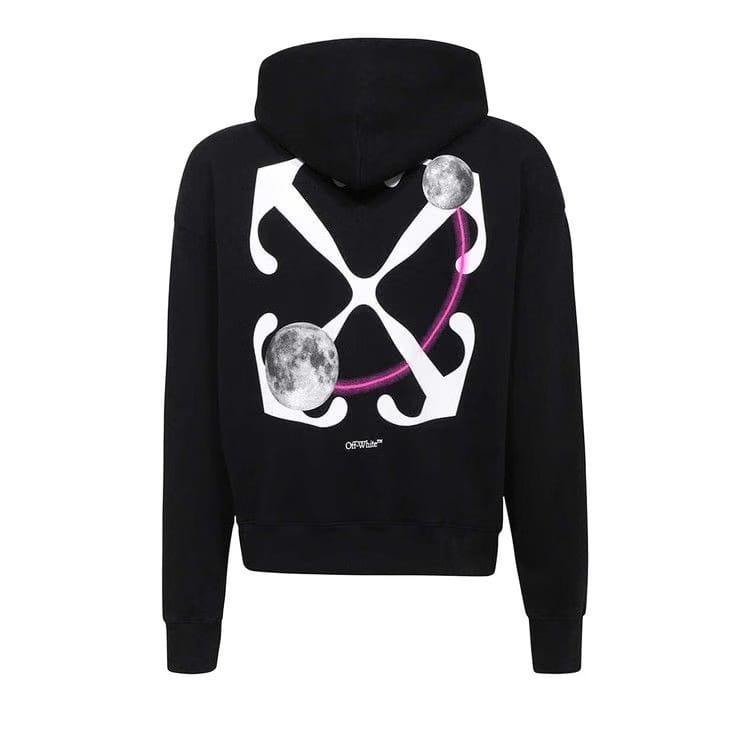 Off-White Double Moon Arrow Skate Hoodie Black/White