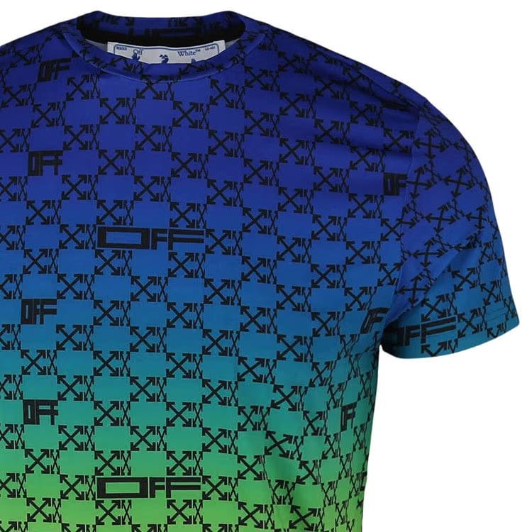 Off-White Athletic Monogram Shorts-Sleeve T-Shirt Multicolor