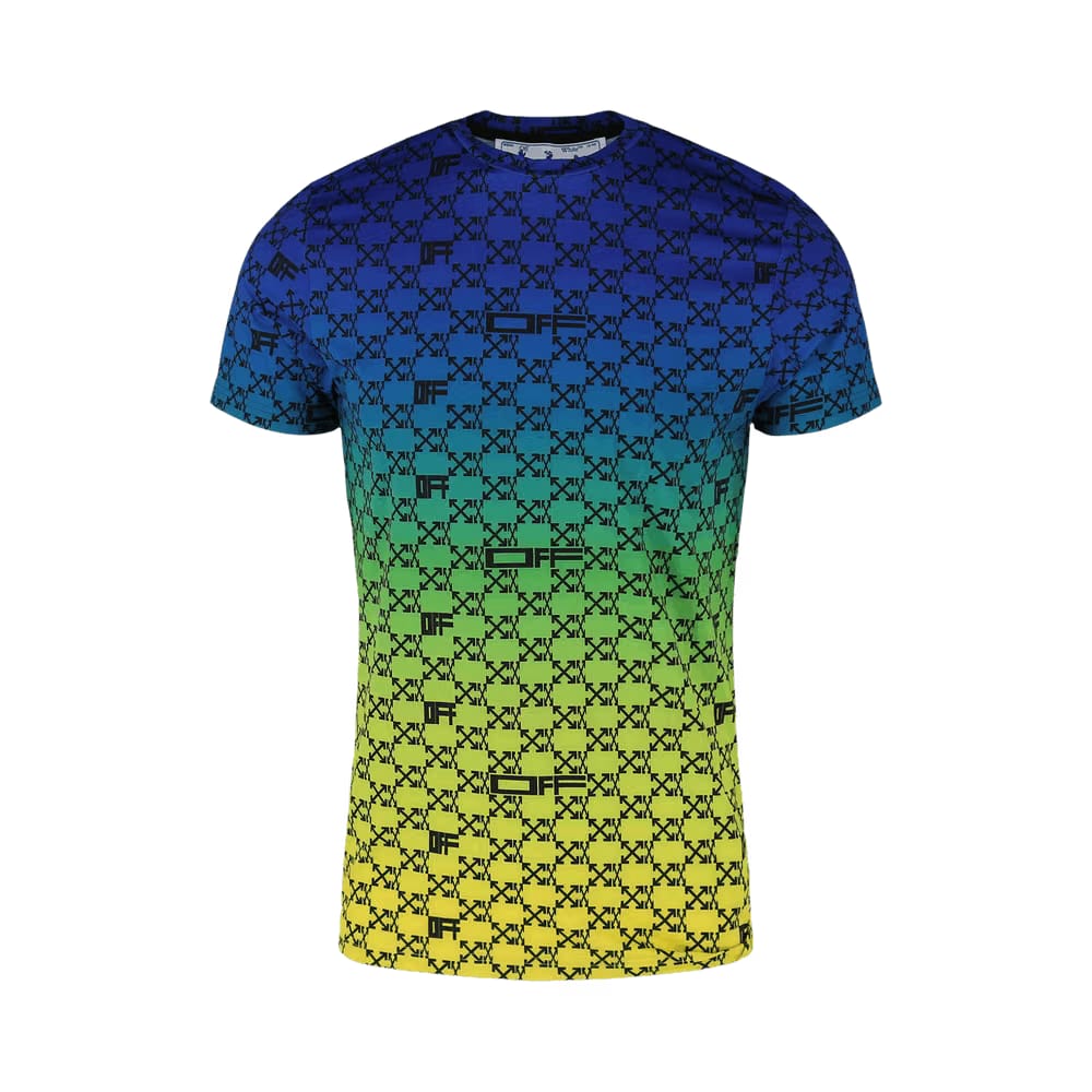 Off-White Athletic Monogram Shorts-Sleeve T-Shirt Multicolor