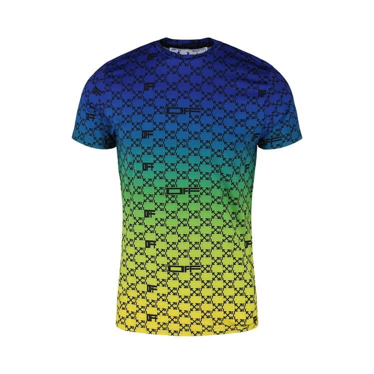 Off-White Athletic Monogram Shorts-Sleeve T-Shirt Multicolor
