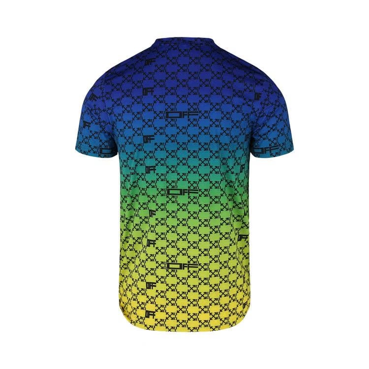 Off-White Athletic Monogram Shorts-Sleeve T-Shirt Multicolor