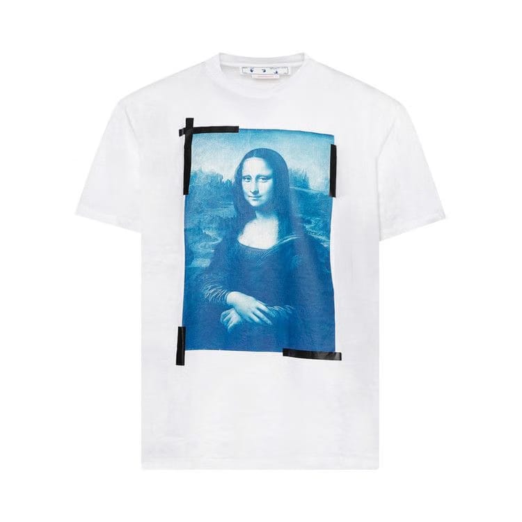 Off-White Monalisa Over Shorts-Sleeve T-Shirt White