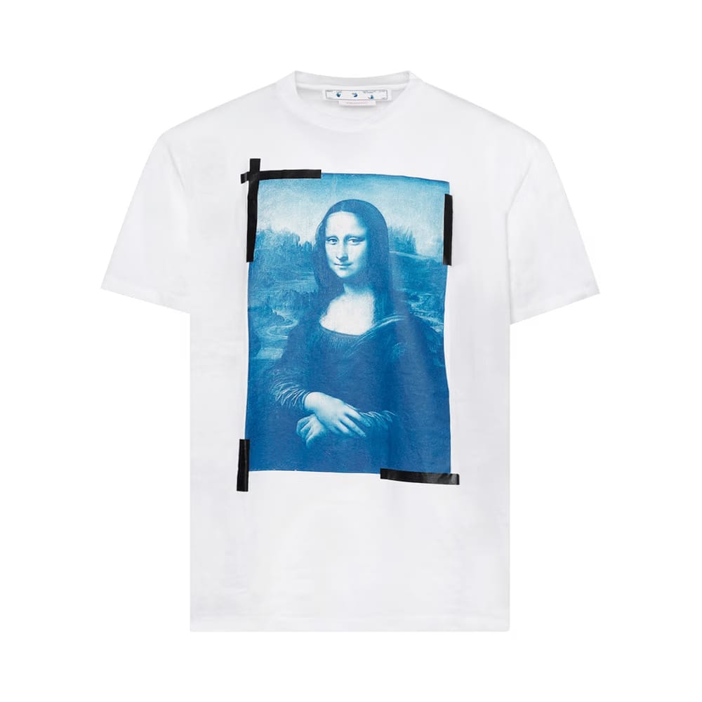 Off-White Monalisa Over Shorts-Sleeve T-Shirt White