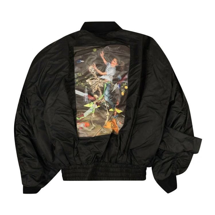 Off-White Pascal Print Pivot Bomber Black