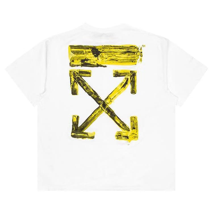 Off-White Acrylic Arrows Shorts Sleeve Over T-Shirt White
