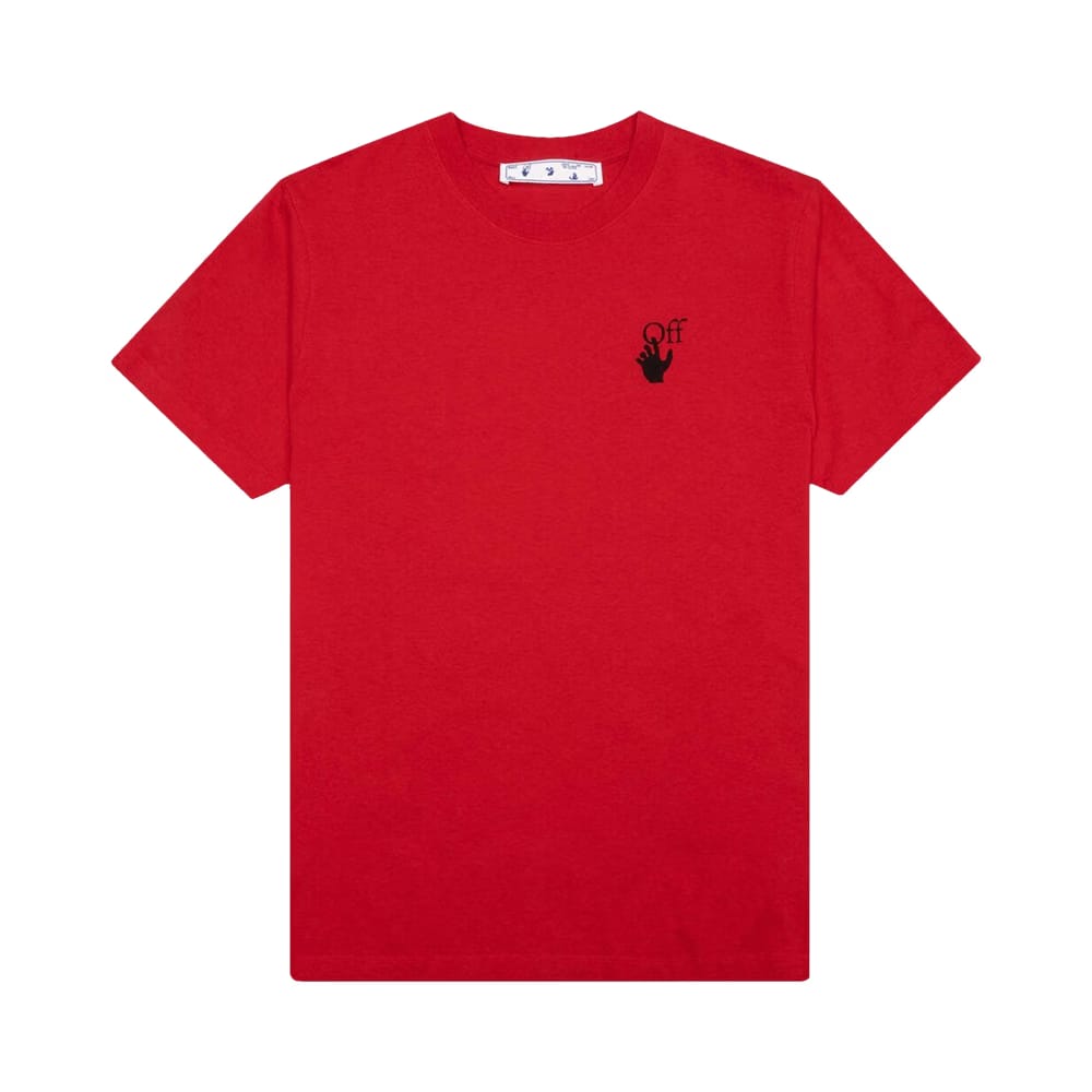 Off-White Spray Marker Shorts-Sleeve Slim T-Shirt Samba/Black
