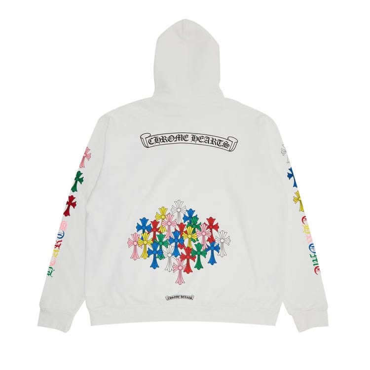 Chrome Hearts Cross Hoodie White/Multicolor