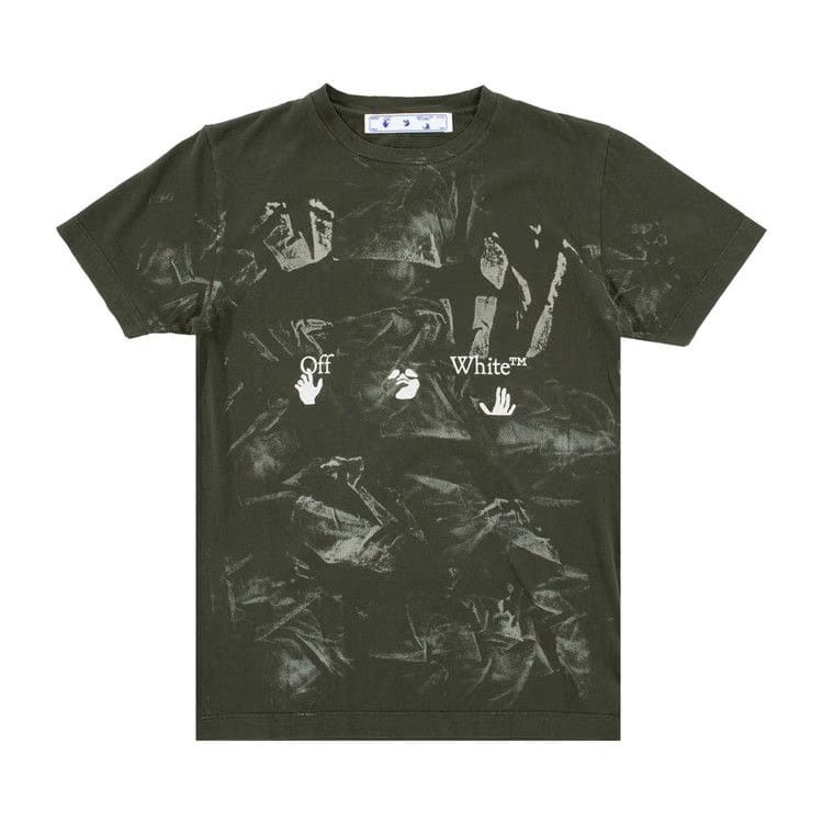 Off-White Vintage Bleach T-Shirt Kombu Green/White