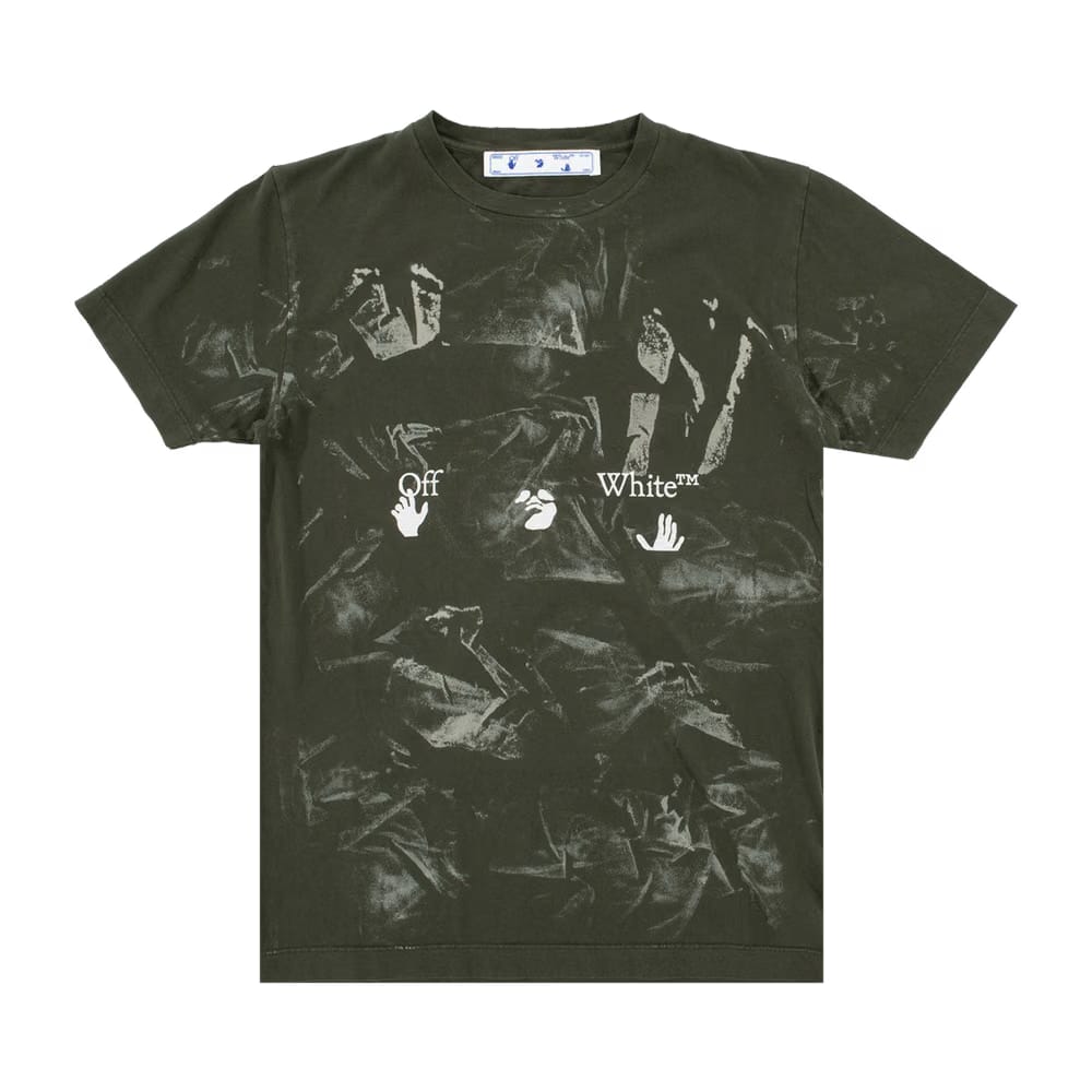 Off-White Vintage Bleach T-Shirt Kombu Green/White