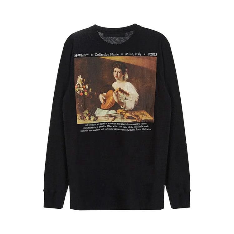 Off-White Caravaggio Lute Long-Sleeve T-Shirt Black/Multi
