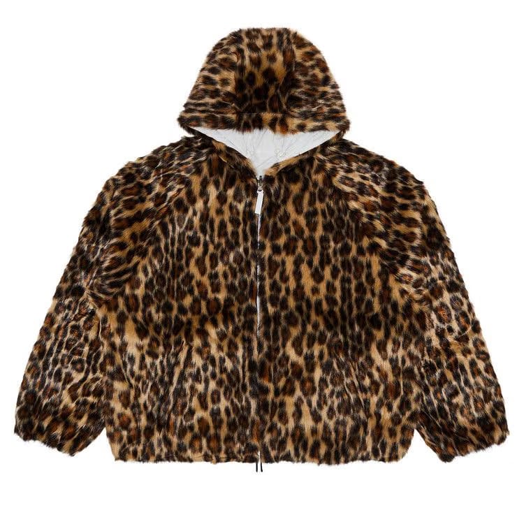 Supreme Faux Fur Reversible Hooded Track Jacket White