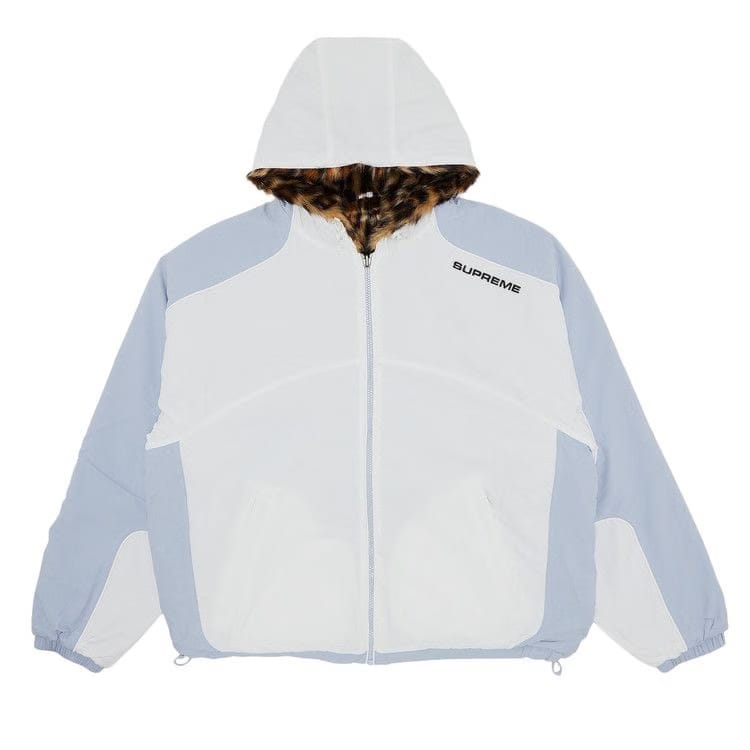 Supreme Faux Fur Reversible Hooded Track Jacket White