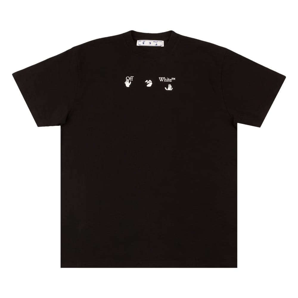 Off-White Peace Worldwide Shorts-Sleeve Slim T-Shirt Black/Green