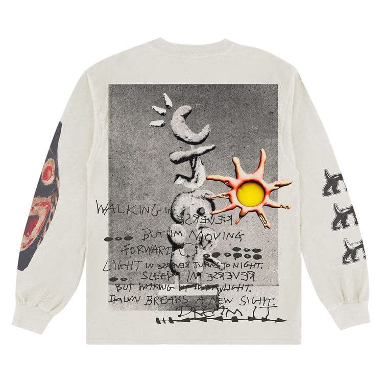 Cactus Jack by Travis Scott Air Records Long-Sleeve T-Shirt Off White