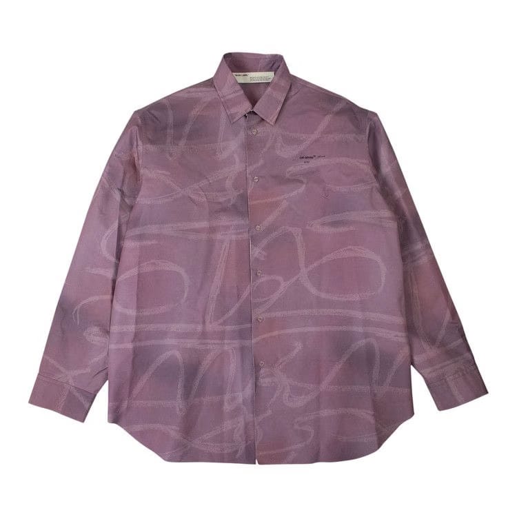 Off-White Stiff Button Down Shirt Purple