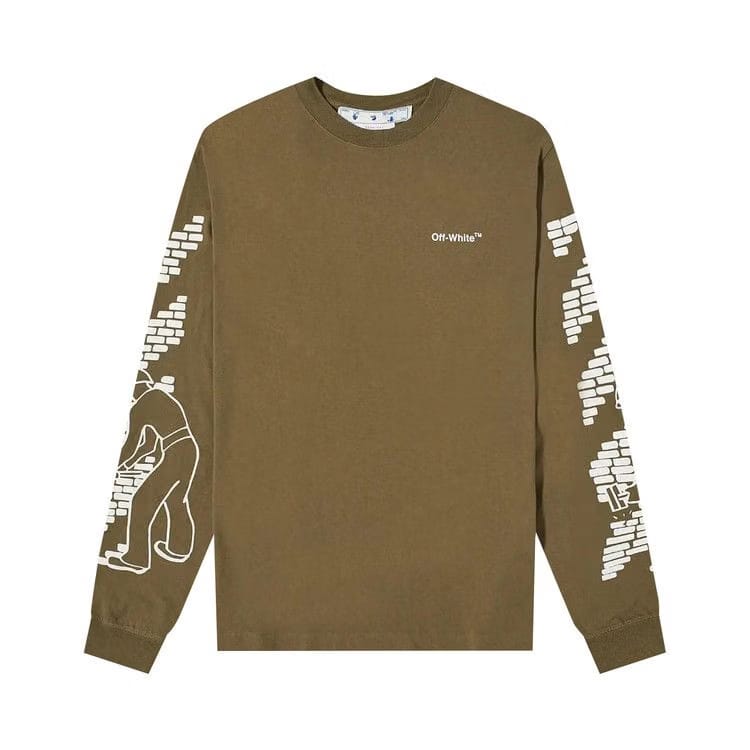Off-White Bricks Skate Long-Sleeve T-Shirt Green/White