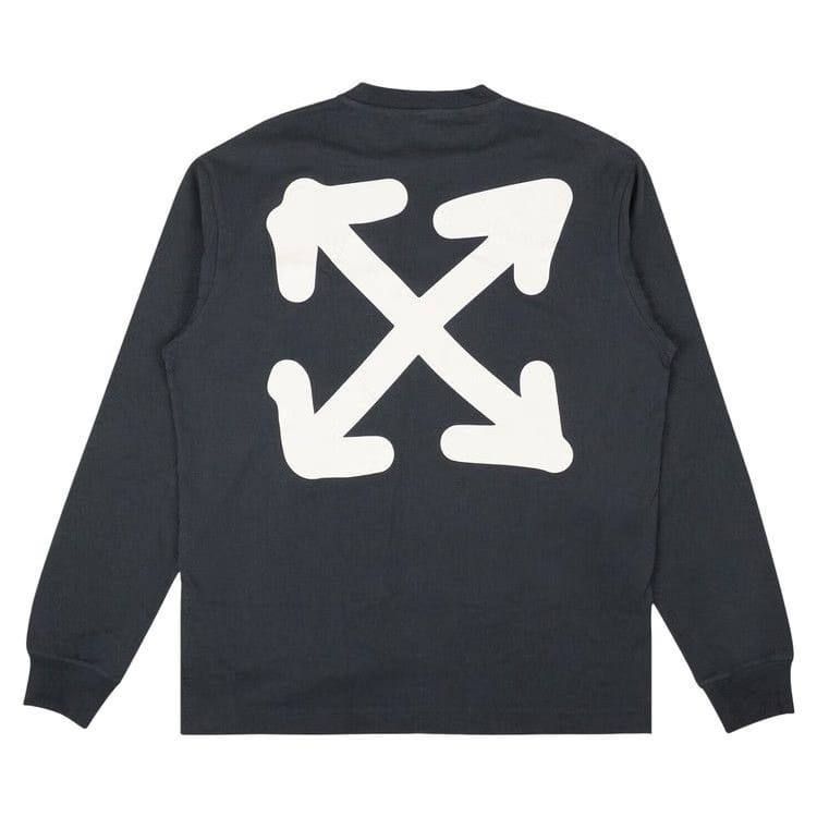 Off-White Face Arrow Skate Long-Sleeve T-Shirt Outer Space/White