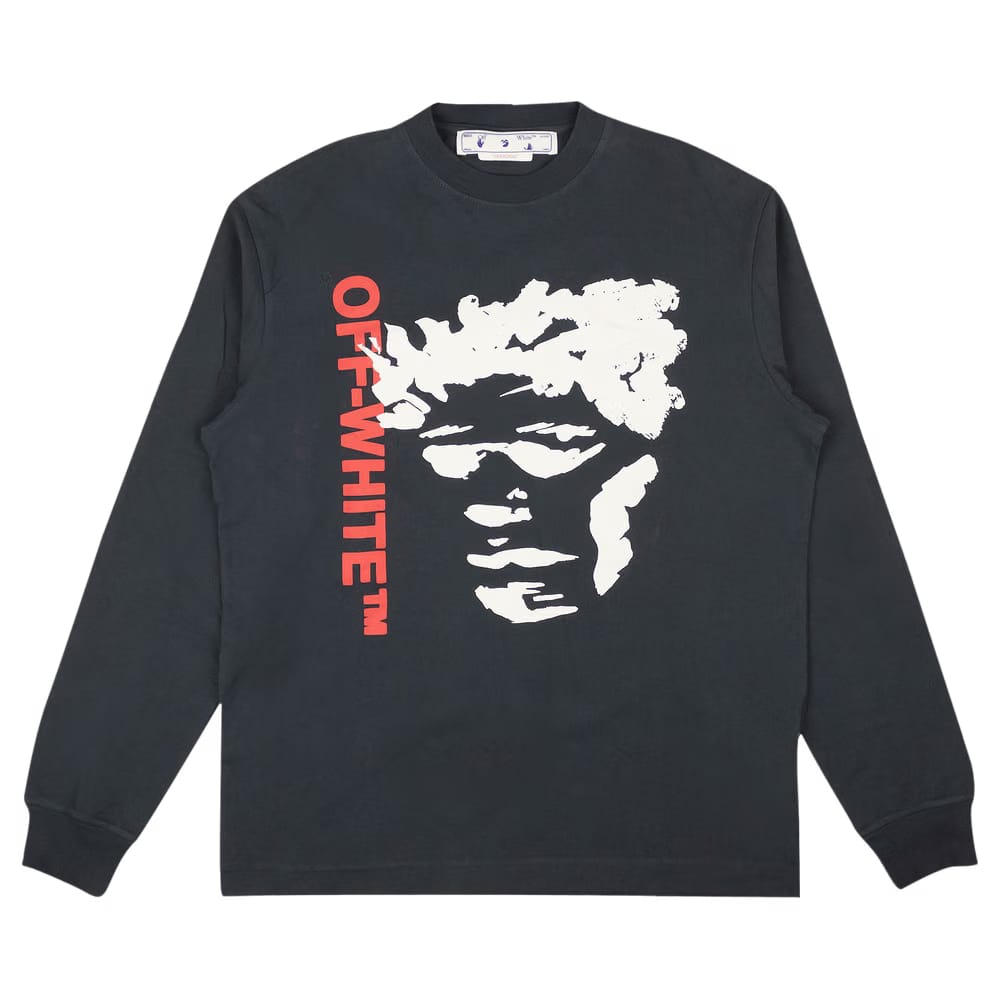 Off-White Face Arrow Skate Long-Sleeve T-Shirt Outer Space/White